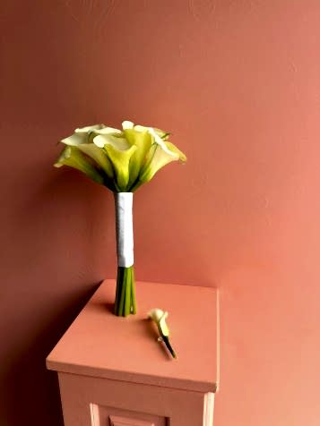 15 Adet Calla Gelin Buketi & Damat Yaka Çiçeği