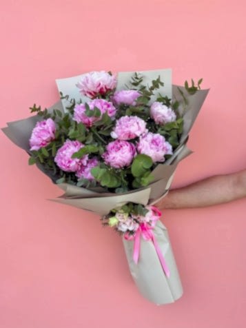 10’lu Pembe Şakayık Buketi