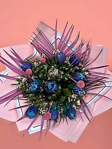 10’lu Vip Blue Sky Lale Buketi