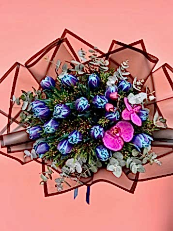 20’li Vip Blue Sky Lale Buketi