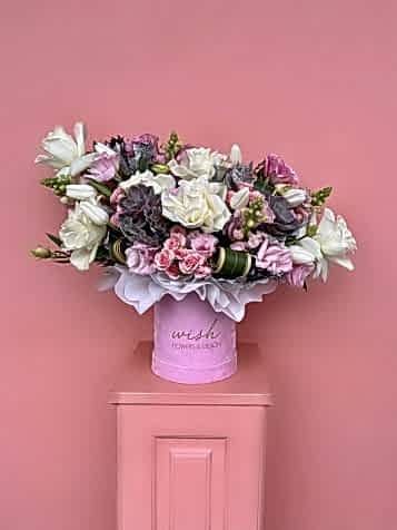 Kadife Pembe Kutuda Erva Aranjman