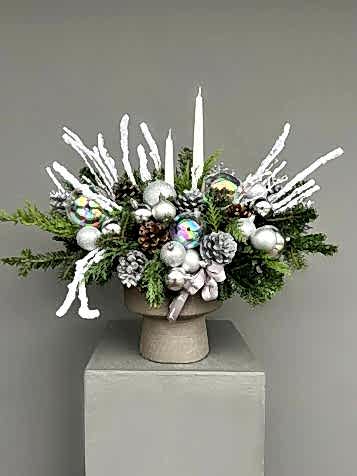 Snow Glow Mumlu Yılbaşı Aranjmanı