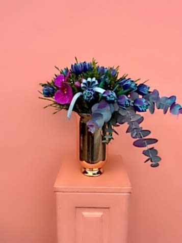 Bronz Cam Vazoda Vip Blue Sky Laleler