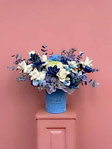 Blue Sky Mavi Kadife Kutuda Aranjman