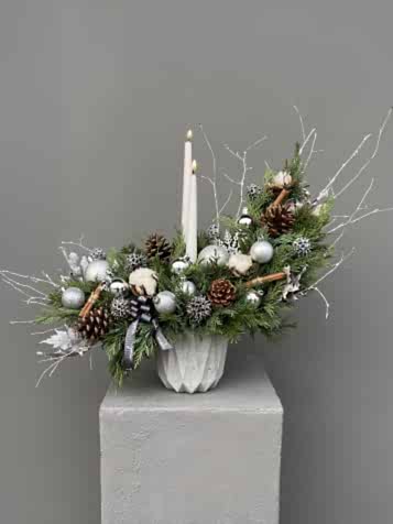 Silver Chic Mumlu Yılbaşı Aranjmanı