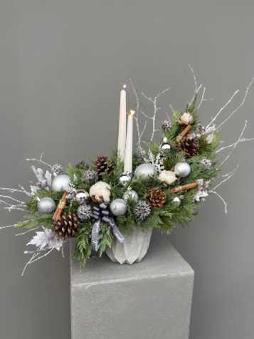 Silver Chic Mumlu Yılbaşı Aranjmanı