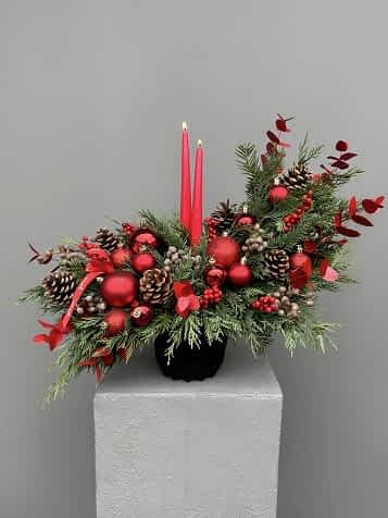 Red Love Mumlu Yılbaşı Aranjmanı