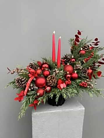 Red Love Mumlu Yılbaşı Aranjmanı