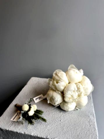 Beyaz Şakayıklar & Damat Yaka Çiçeği