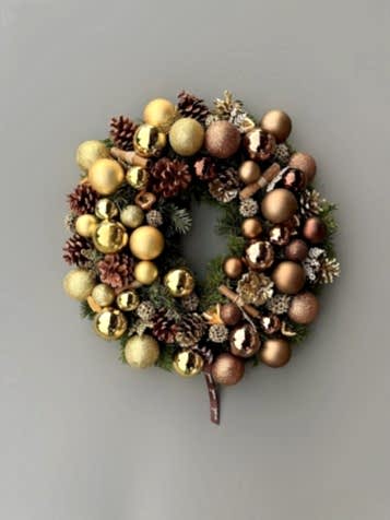 Gold & Bronze Yılbaşı Kapı Süsü