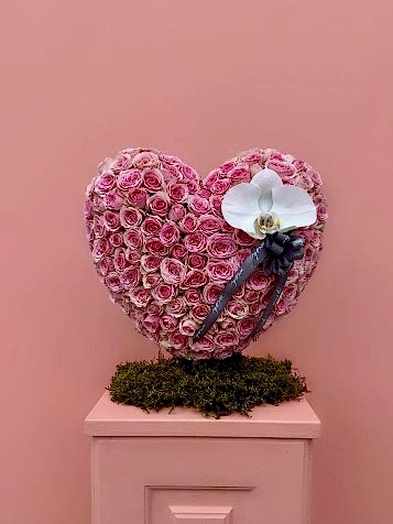 Rosy Heart 3D Özel Tasarım Lüks Aranjman