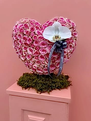 Rosy Heart 3D Özel Tasarım Lüks Aranjman