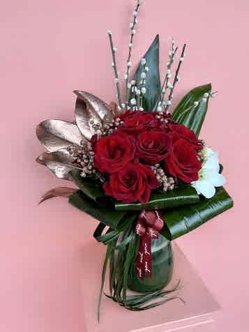 Cam Vazoda Kırmızı Ekvator Gülleri