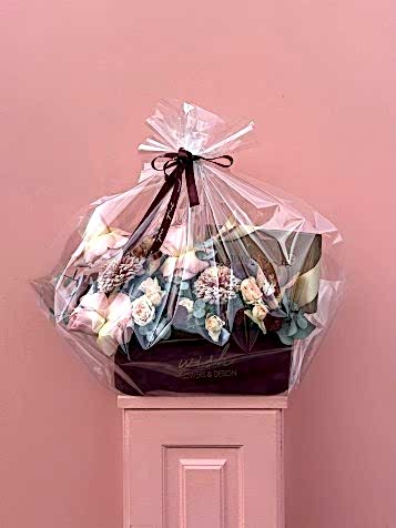 Bordo Kadife Kutuda Harem Çikolatalı Çiçek Bahçesi