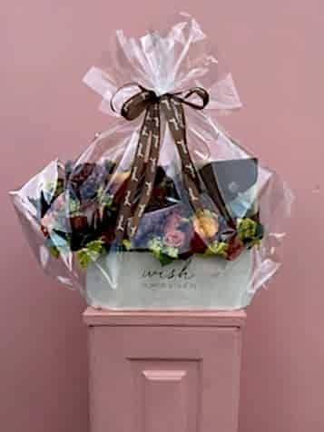 Krem Kadife Kutuda Çikolatalı Sonbahar Çiçek Bahçesi