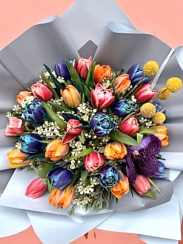 Karışık Lüks Lale Buketi