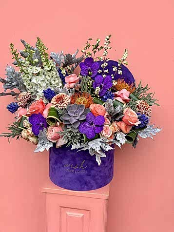 Mor Kadife Kutuda Grand Deluxe Purple Love Aranjman