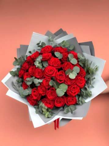 Valentine Kırmızı Gül Buketi